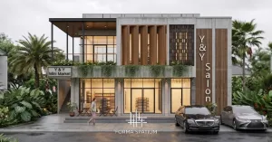 Modern Hybrid Commercial Space: Salon Meets Minimarket